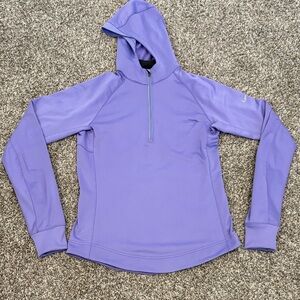 NWOT Nike DRI-FIT Women's Lavender Hoodie w/ zip pocket, thumbholes